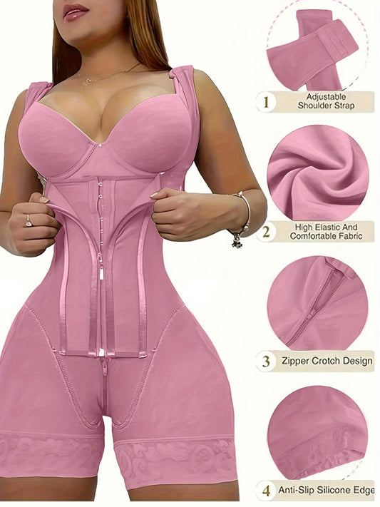 Body modelador colombiano feminino com zíper