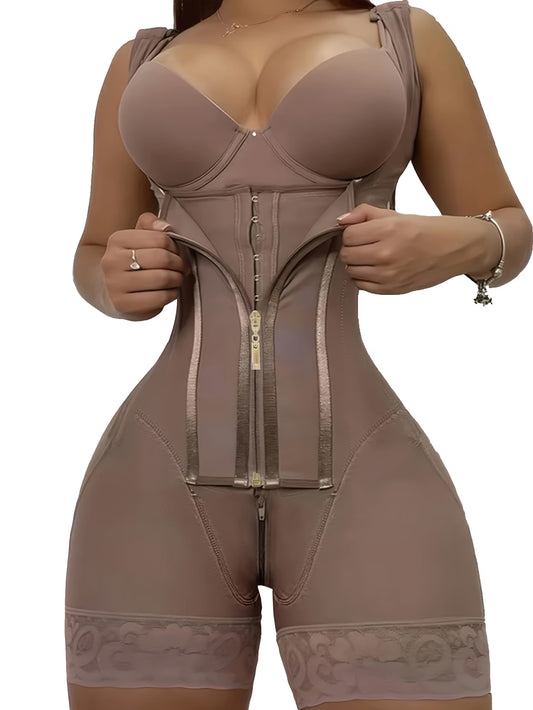 Body modelador colombiano feminino com zíper