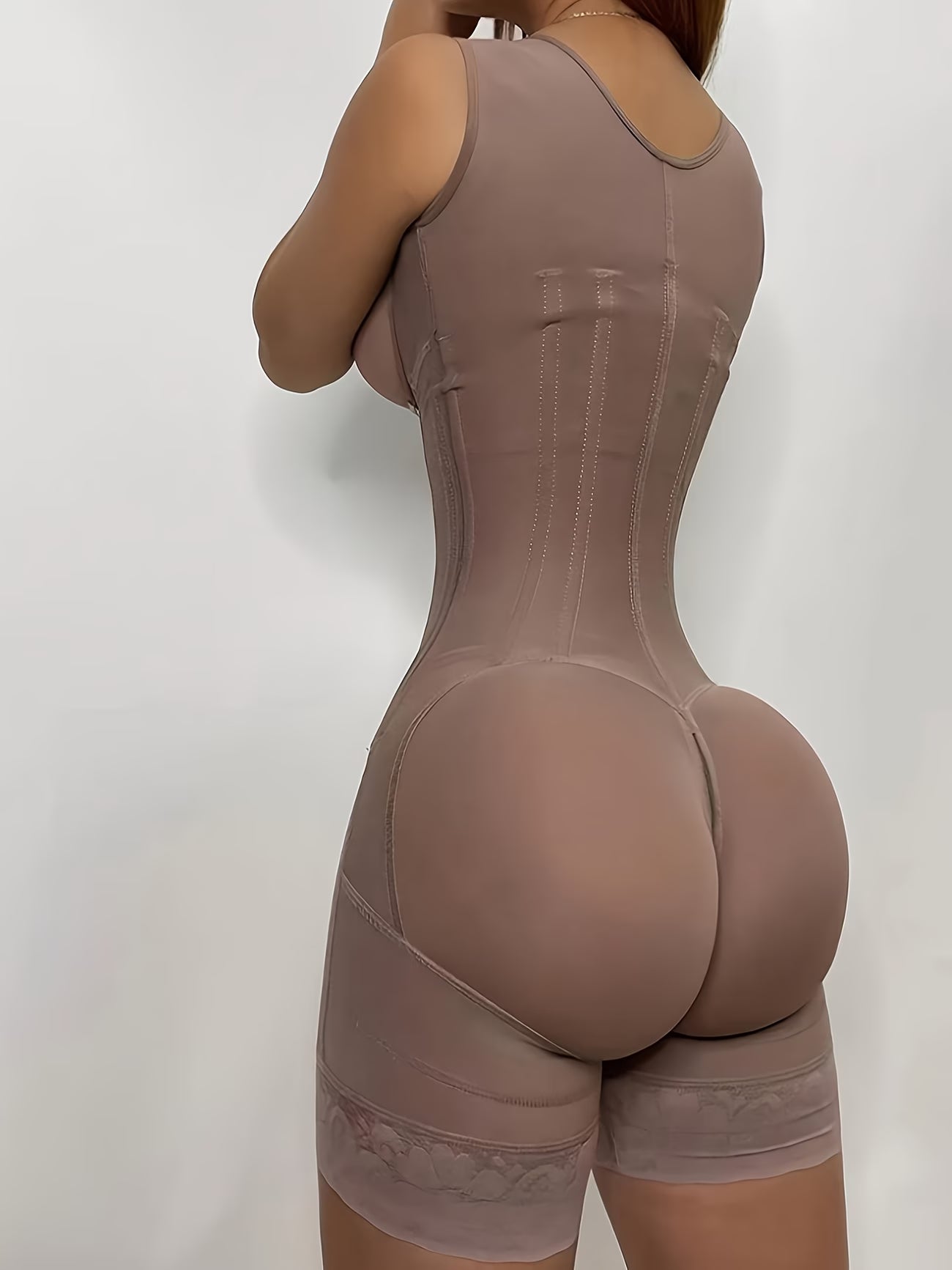 Body modelador colombiano feminino com zíper