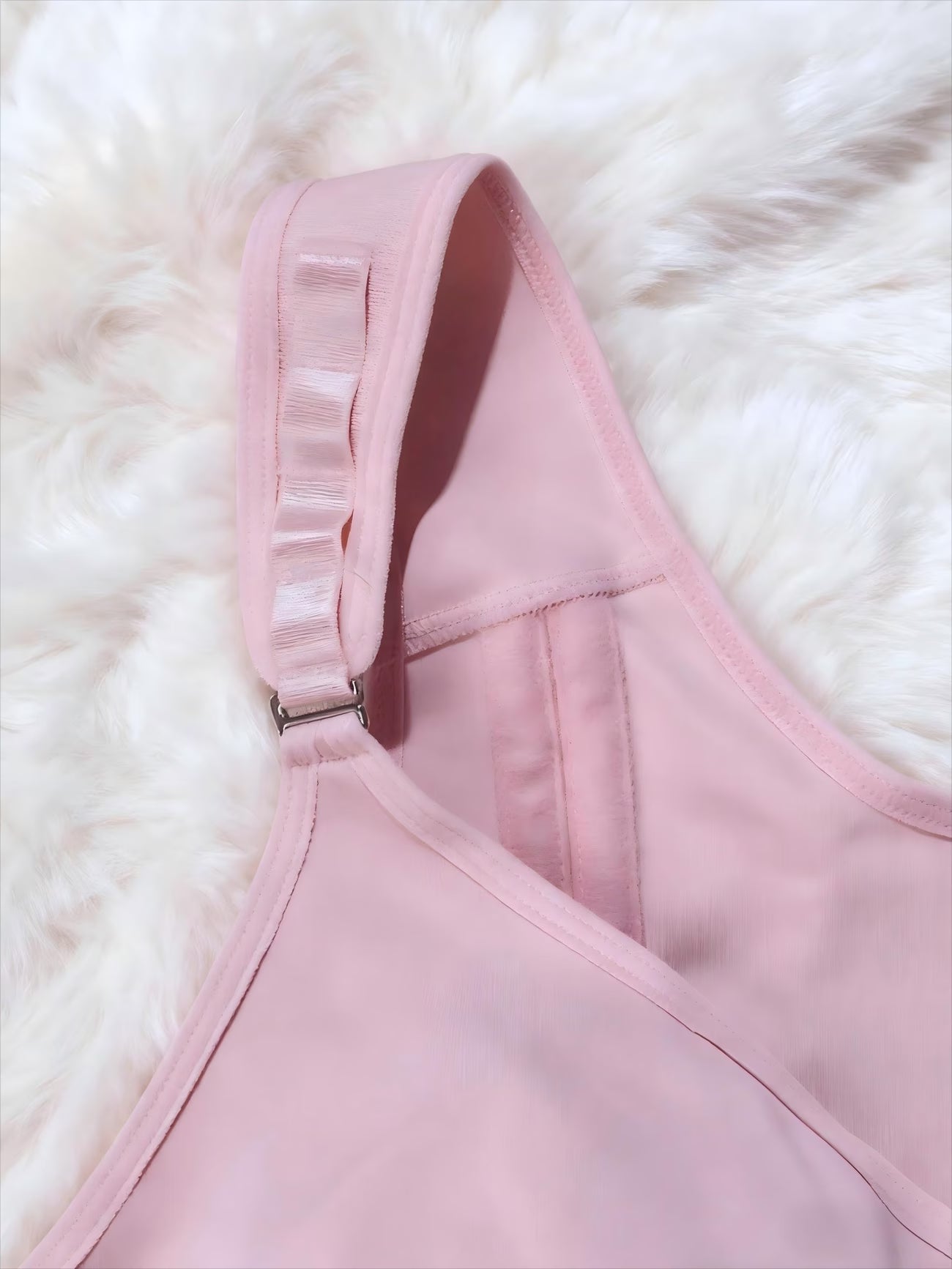Top modelador feminino elegante com zíper