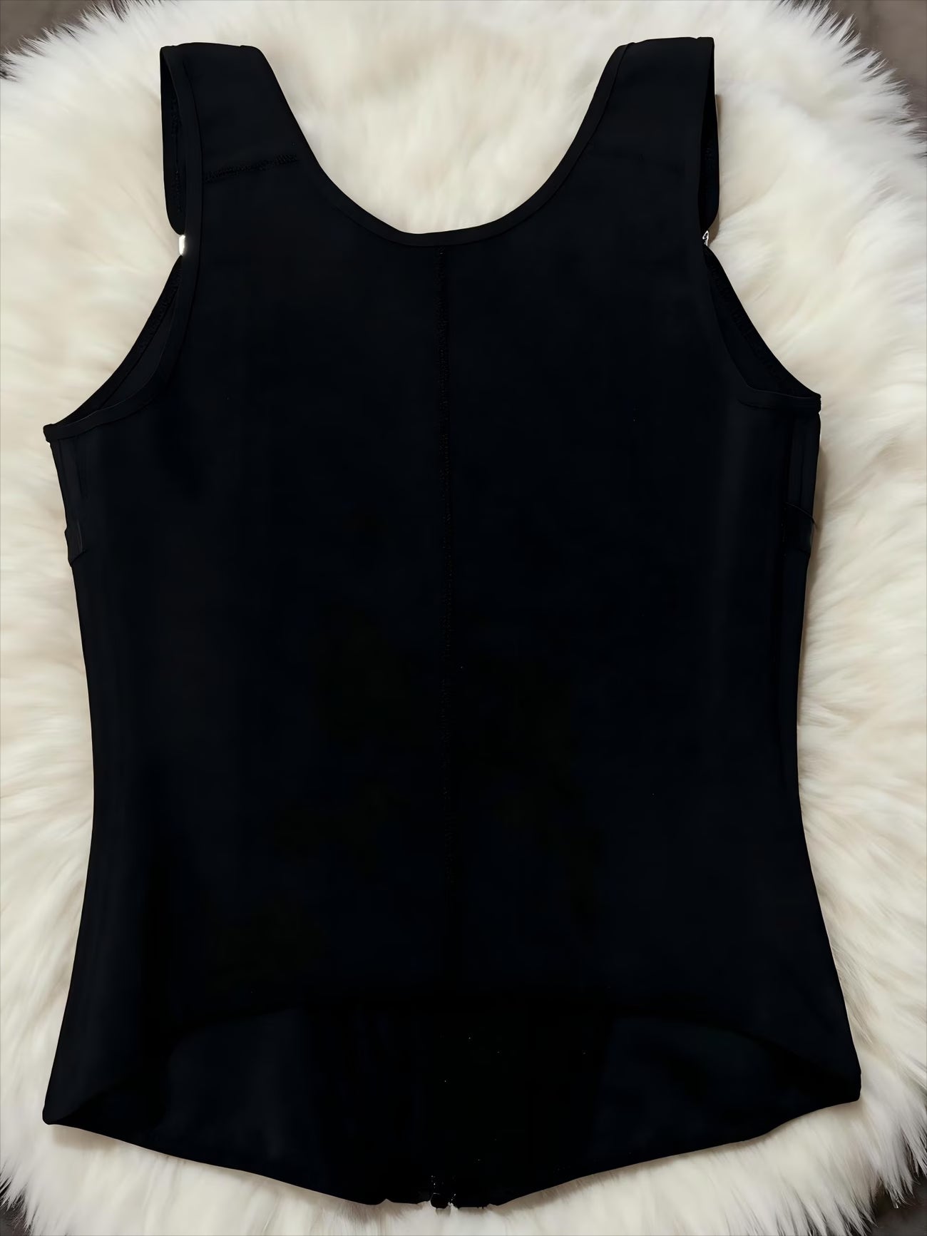 Top modelador feminino elegante com zíper