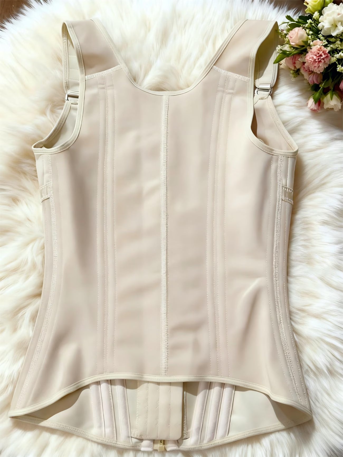 Top modelador feminino elegante com zíper