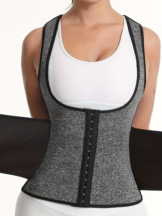 Body modelador com cintura ajustável para esportes