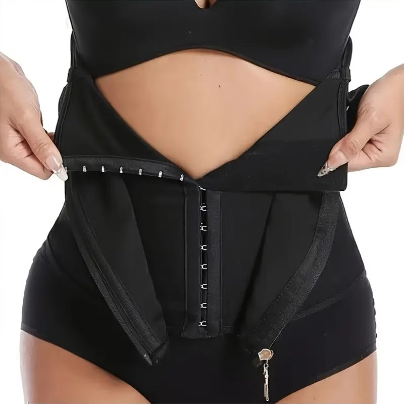 Modelador de Cintura Feminino com Zíper e Camada Dupla