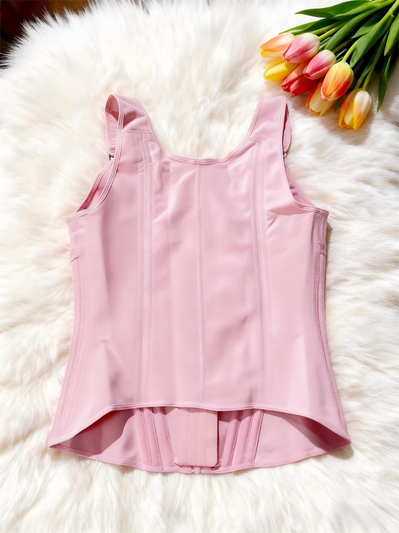 Top modelador feminino elegante com zíper