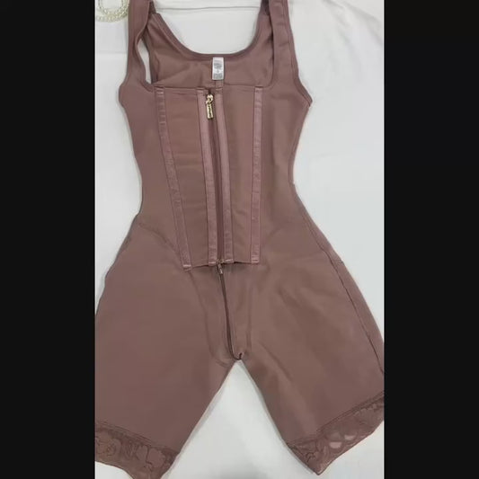 Body modelador colombiano feminino com zíper